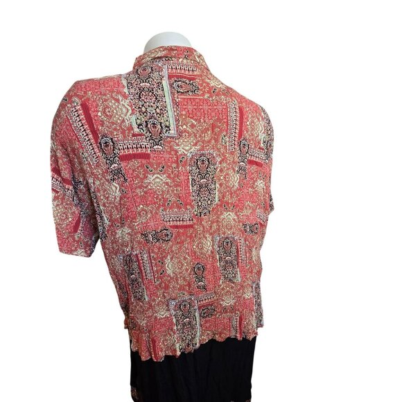 Womens Black Sleeveless Crinkle Dress Embroidered & Matching Shirt JJ4087 - Picture 12 of 13